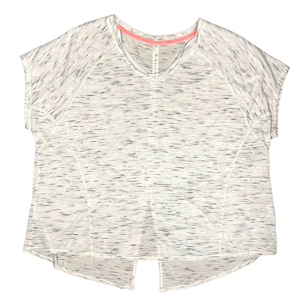 Calvin Klein Performance Split Back Grey White T-shirt XL